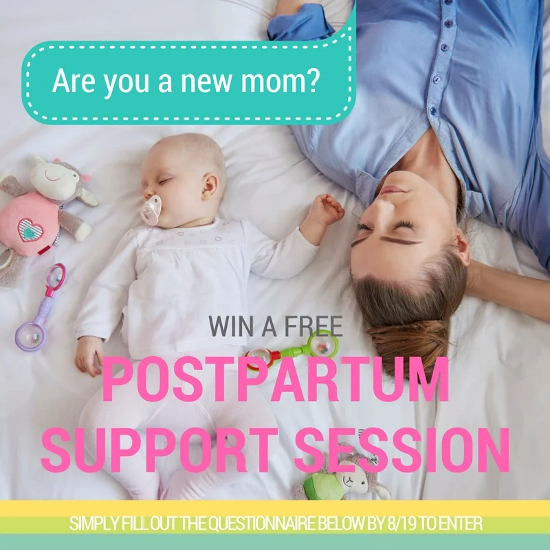 New Mom Questionnaire + a chance to win a free post-partum support session with me