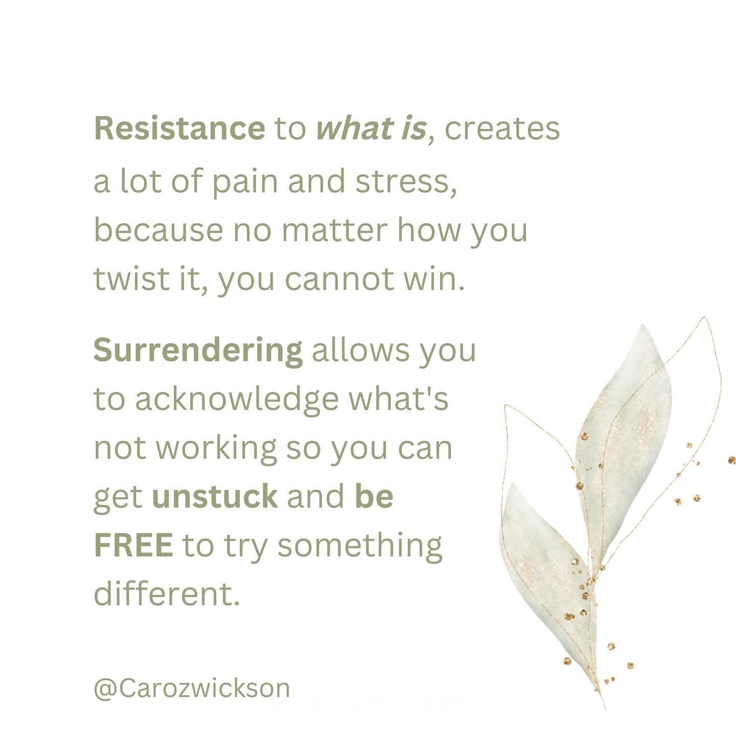 Read this week&rsquo;s full post on resistance, feeling suck, and how to surrender (&amp; get unstuck) on the blog linked in my bio ⭐️

And let me know where in your life you feel stuck or are met with a lot of inner resistance below 👇🏼 

#lifecoac