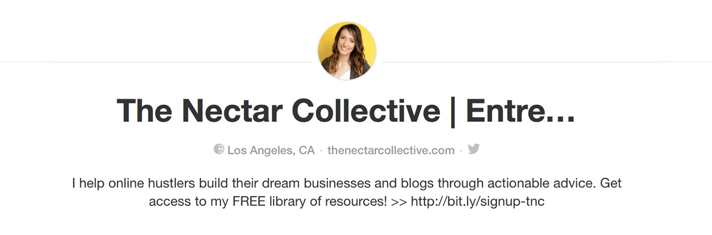 Example of great Pinterest Profile | The Nectar Collective
