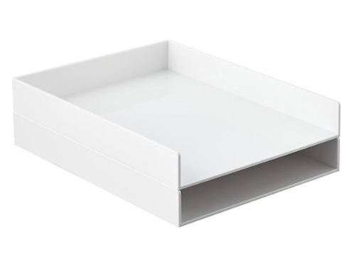 White Poppin Stackable Letter Tray