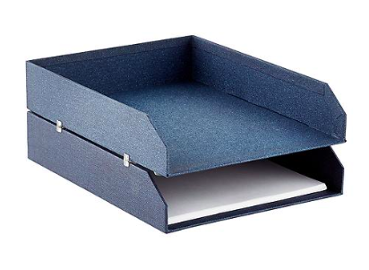 Bigso Marten Navy Stackable Letter Trays