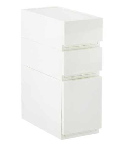 White Opaque Modular Stackable Drawers