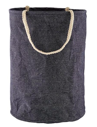 Umbra Round Navy Heather Crunch Can with Braided Handles