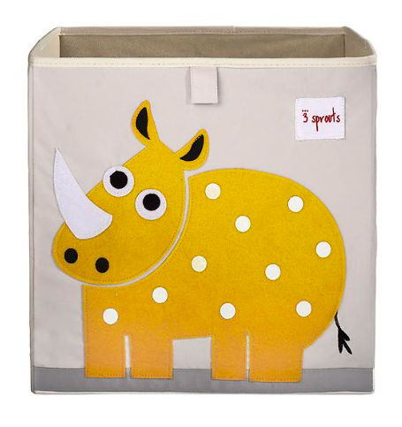 3 Sprouts Rhino Toy Storage Cube