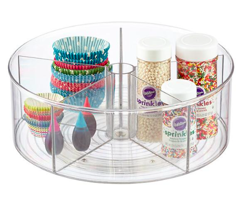 InterDesign Clear Linus Divided Lazy Susan