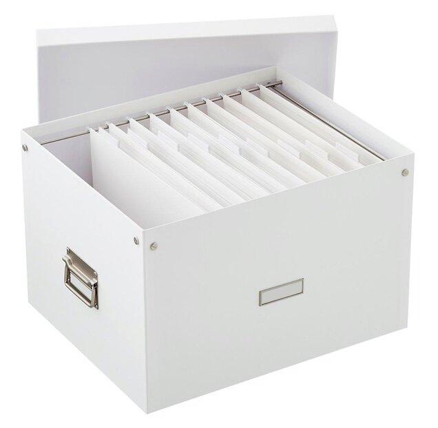 Bigso White Stockholm Letter/Legal File Storage Box