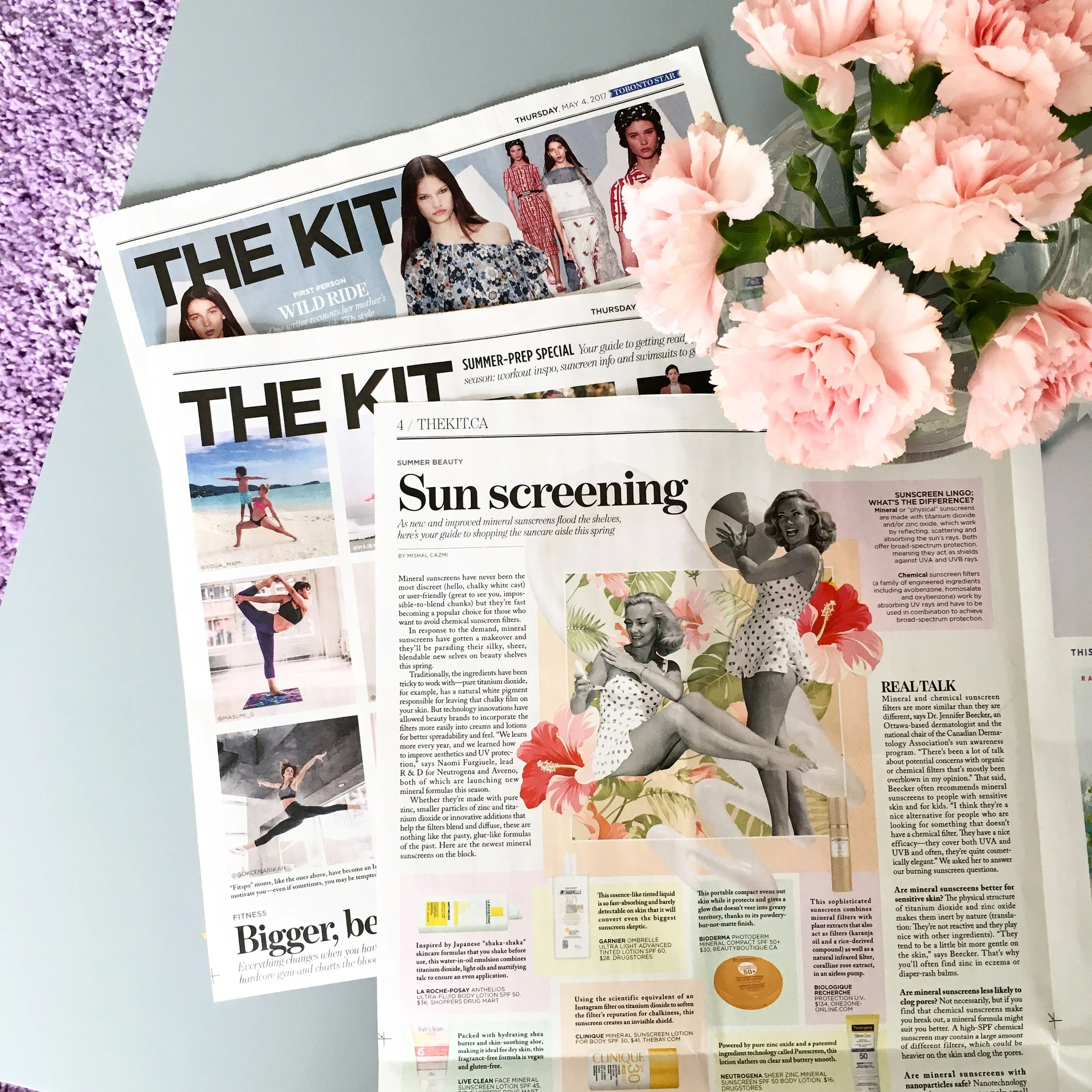 New story on mineral sunscreens for The Kit