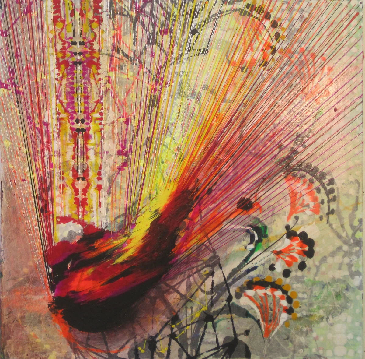   Moment,  2012 Acrylic &amp; glassine on canvas 24"x24" 