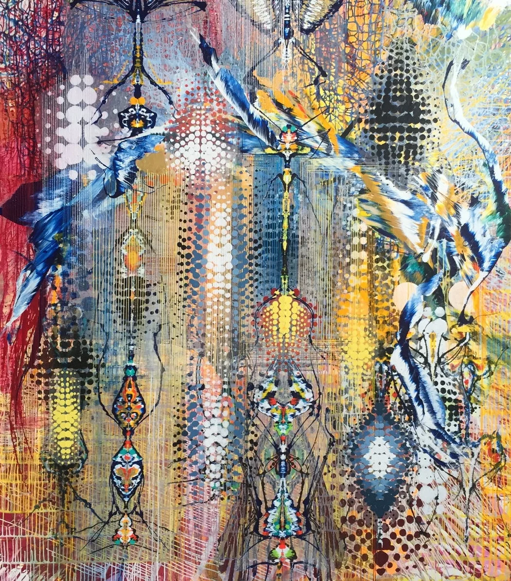 Crossbreeding II, 87"x76", acrylic on canvas, 2016