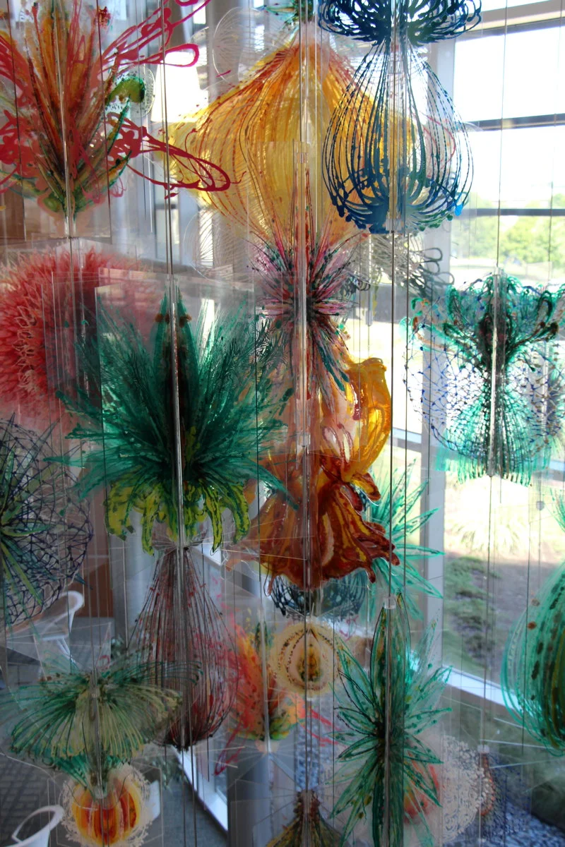   Bloom , 2012  Acrylic on plexiglass, steel structure, hardware 240"x180" 