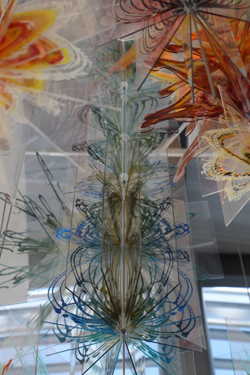   Bloom , 2012  Acrylic on plexiglass, steel structure, hardware 240"x180"       