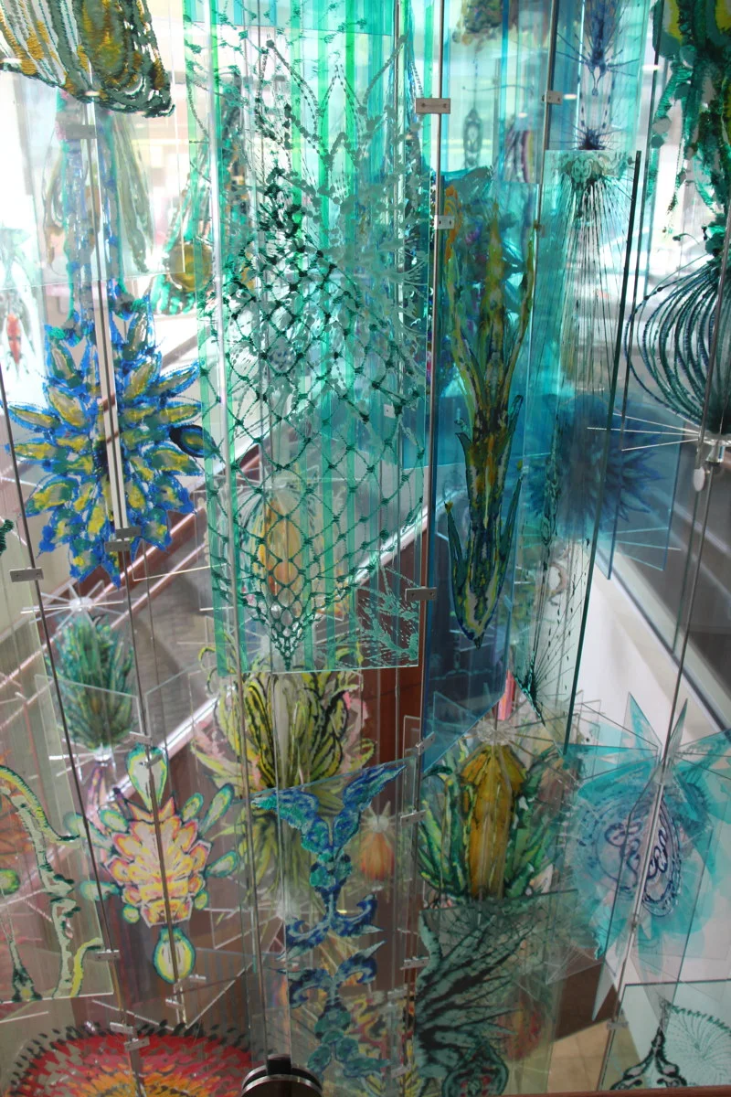   Giardini, &nbsp;2007  acrylic on plexiglass, stell rods, 240"x200"x180" 