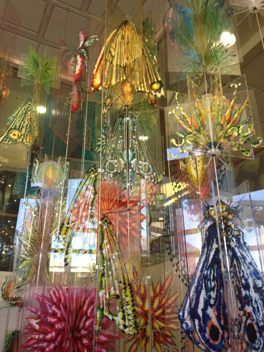   Giardini, &nbsp;2007  acrylic on plexiglass, stell rods, 240"x200"x180" 