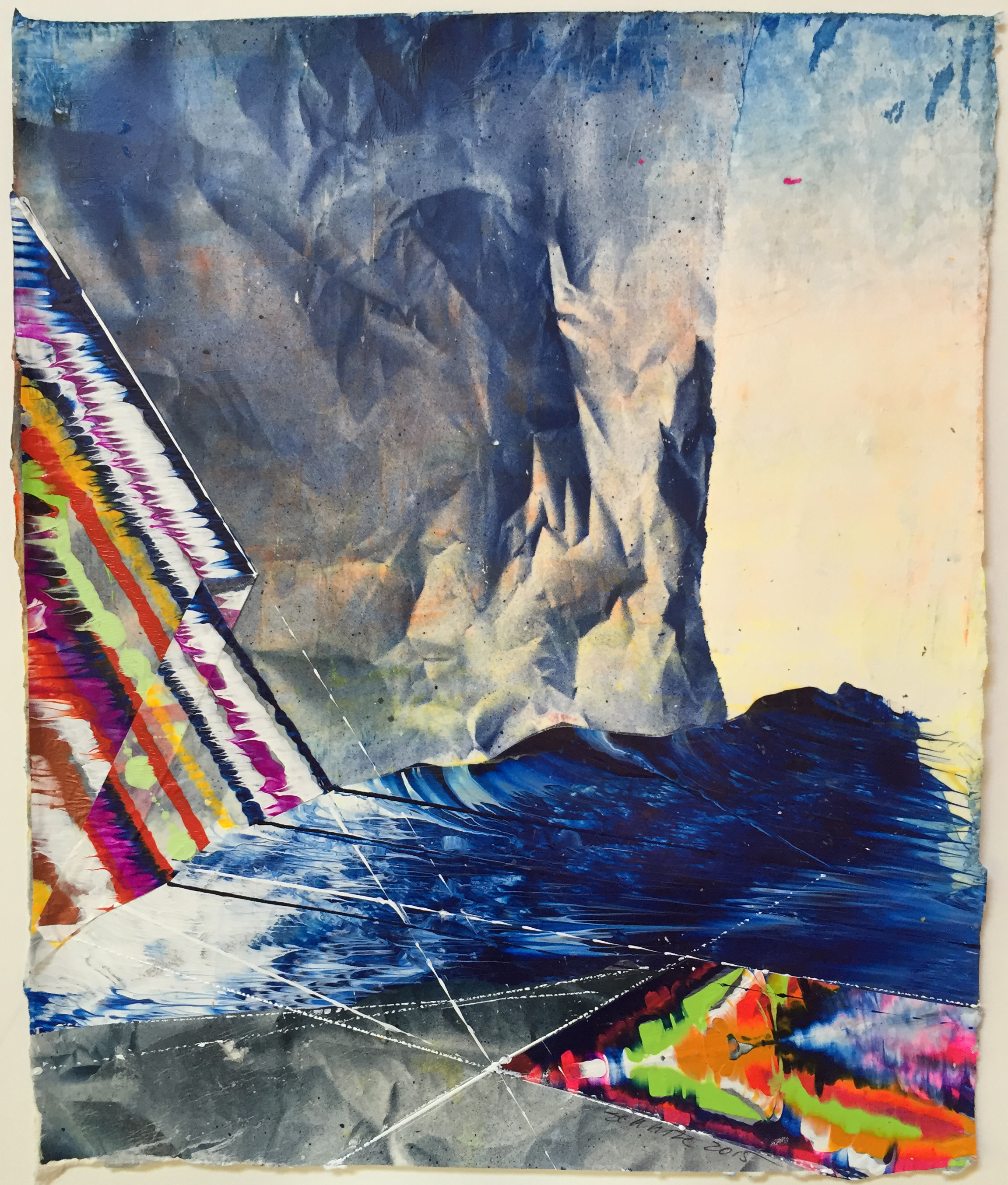 Yamuna Series, 2015 acrylic on paper, 14"x11"
