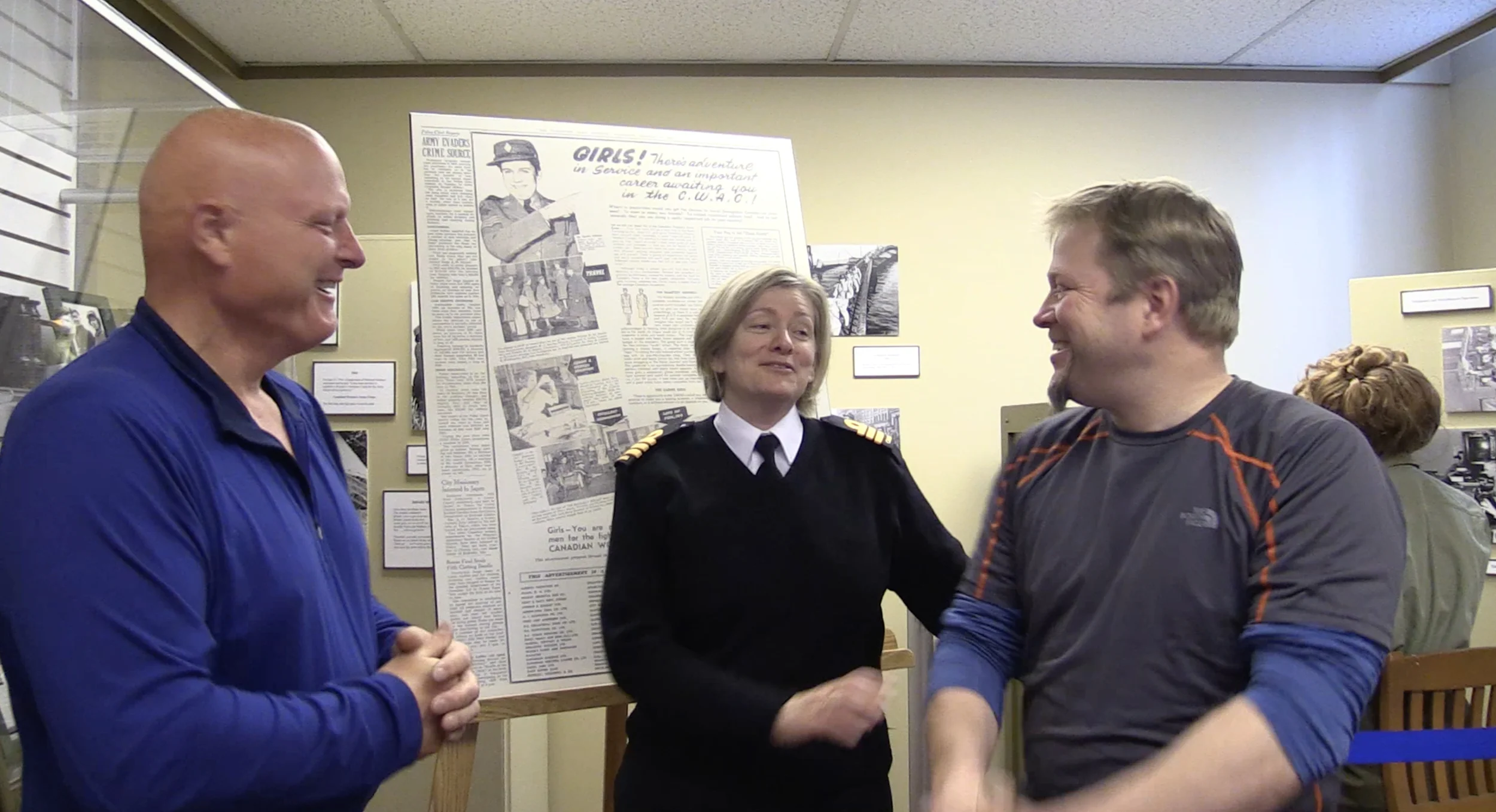 Acting Base Commander Cdr. Boutin giving us some background