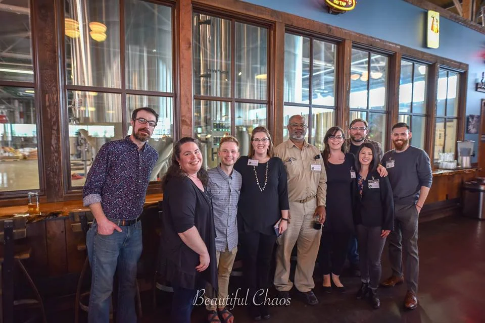 Left to Right: Geoff Cole (staff), Traci Kelly, Nick Cusick, Sharayah Kinney, Hayes Alexander III, Tori Brewster, Ben Haines, Kerry Swenson, and Adam Gapsch.
