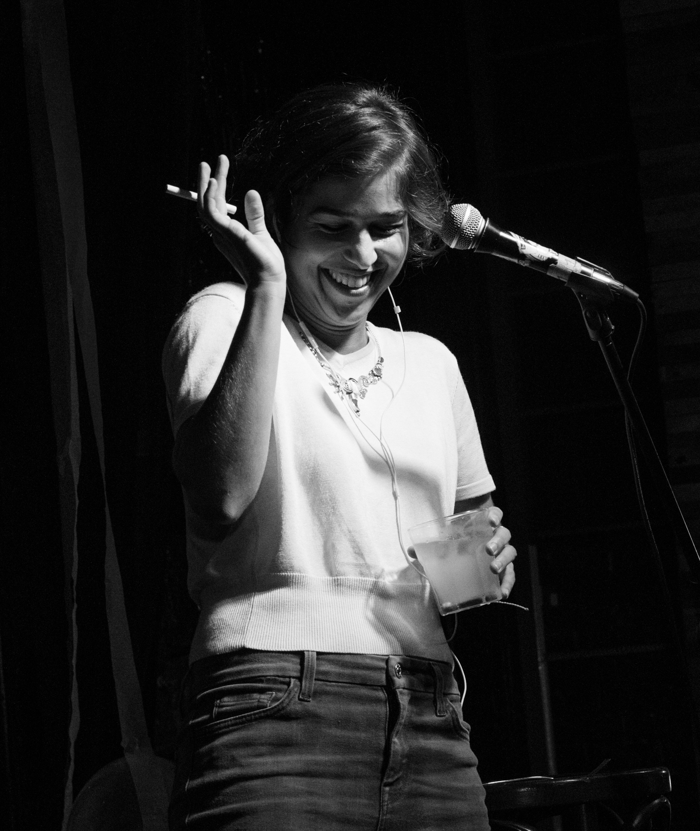 Xandra performs an excerpt of Polylogues at Bizarre Bushwick for Undiscovered Countries in Sept. 2017. Credit: Elizabeth Rogers Photography.