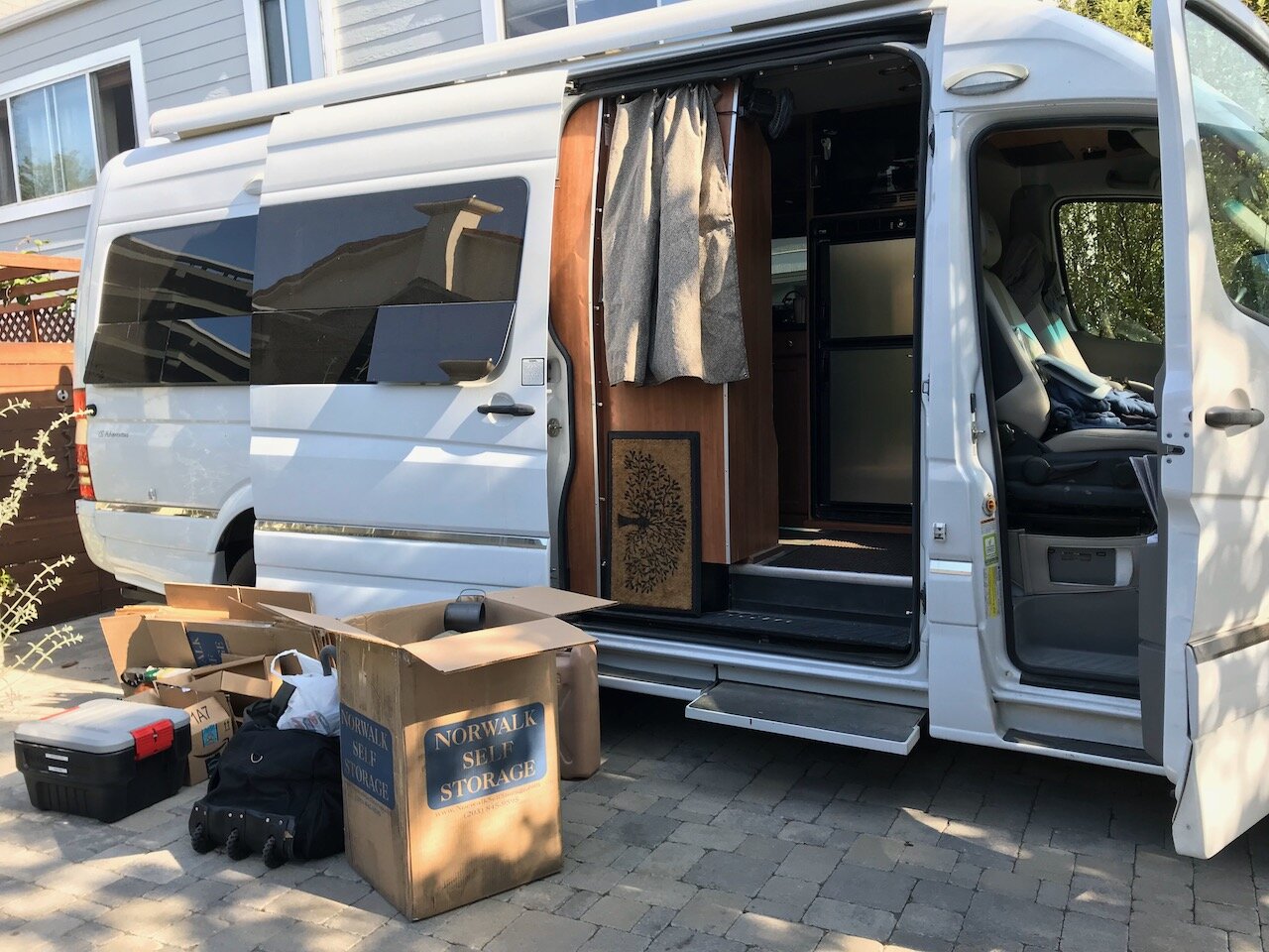  Moving into our RV while parked at a friend’s home in Studio City, CA. 5/22/18 