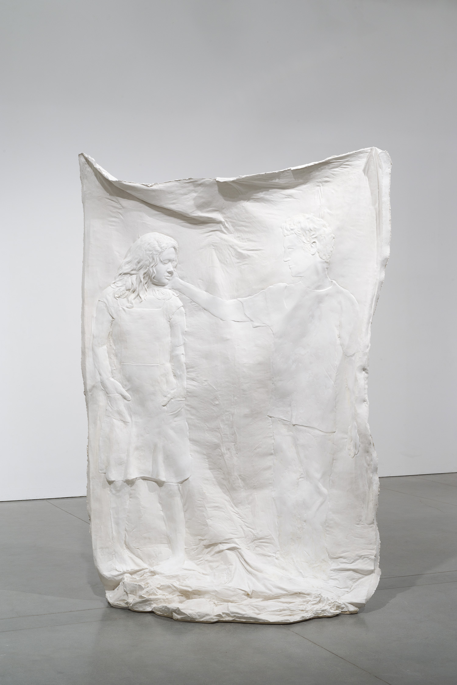   Untitled , 2014 Gypsum cement, fiberglass cloth, wood 90 x 60 x 24 inches 