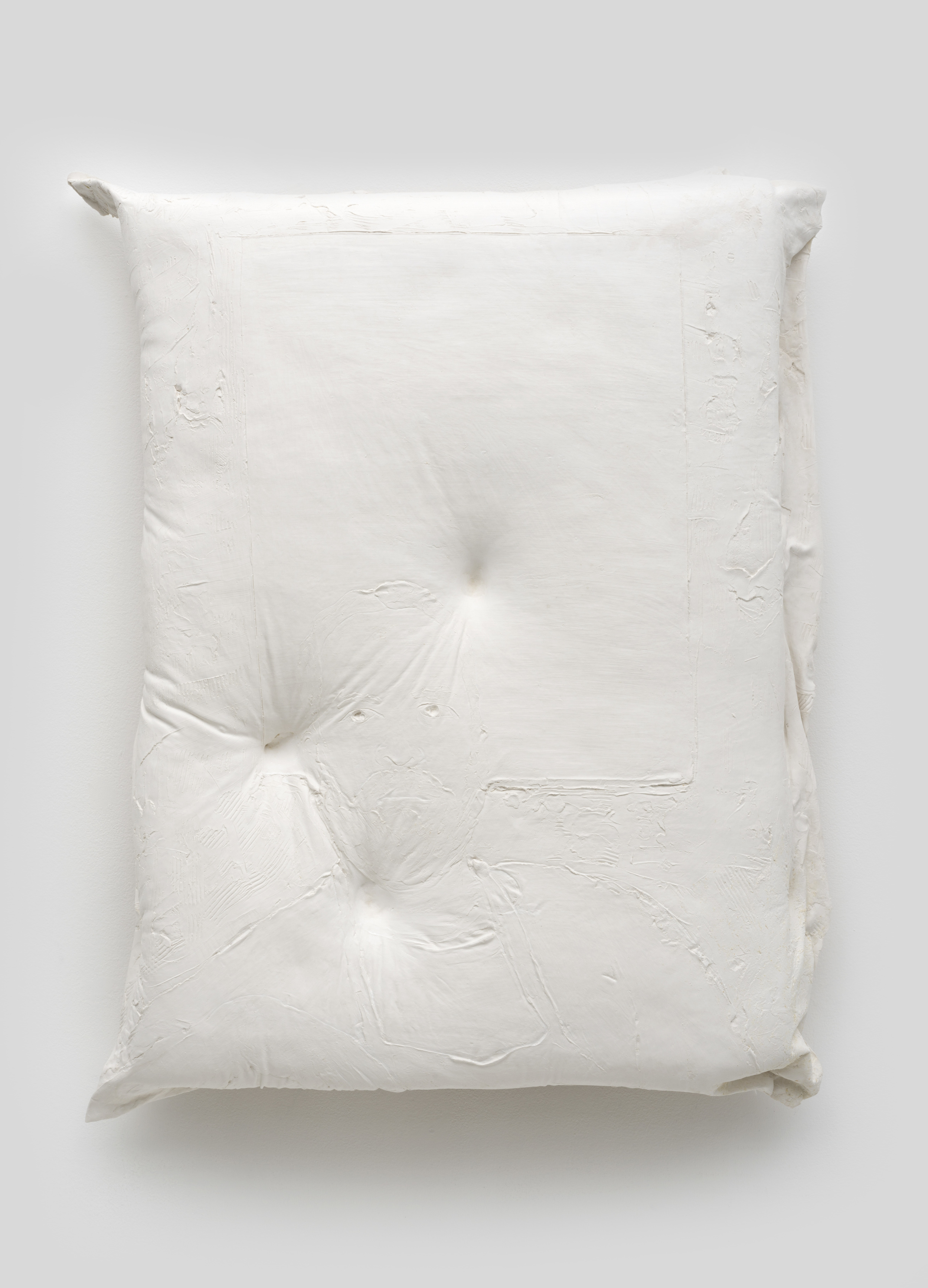   Untitled , 2014 Gypsum cement, fiberglass cloth, wood 34 x 30 x 8 inches 
