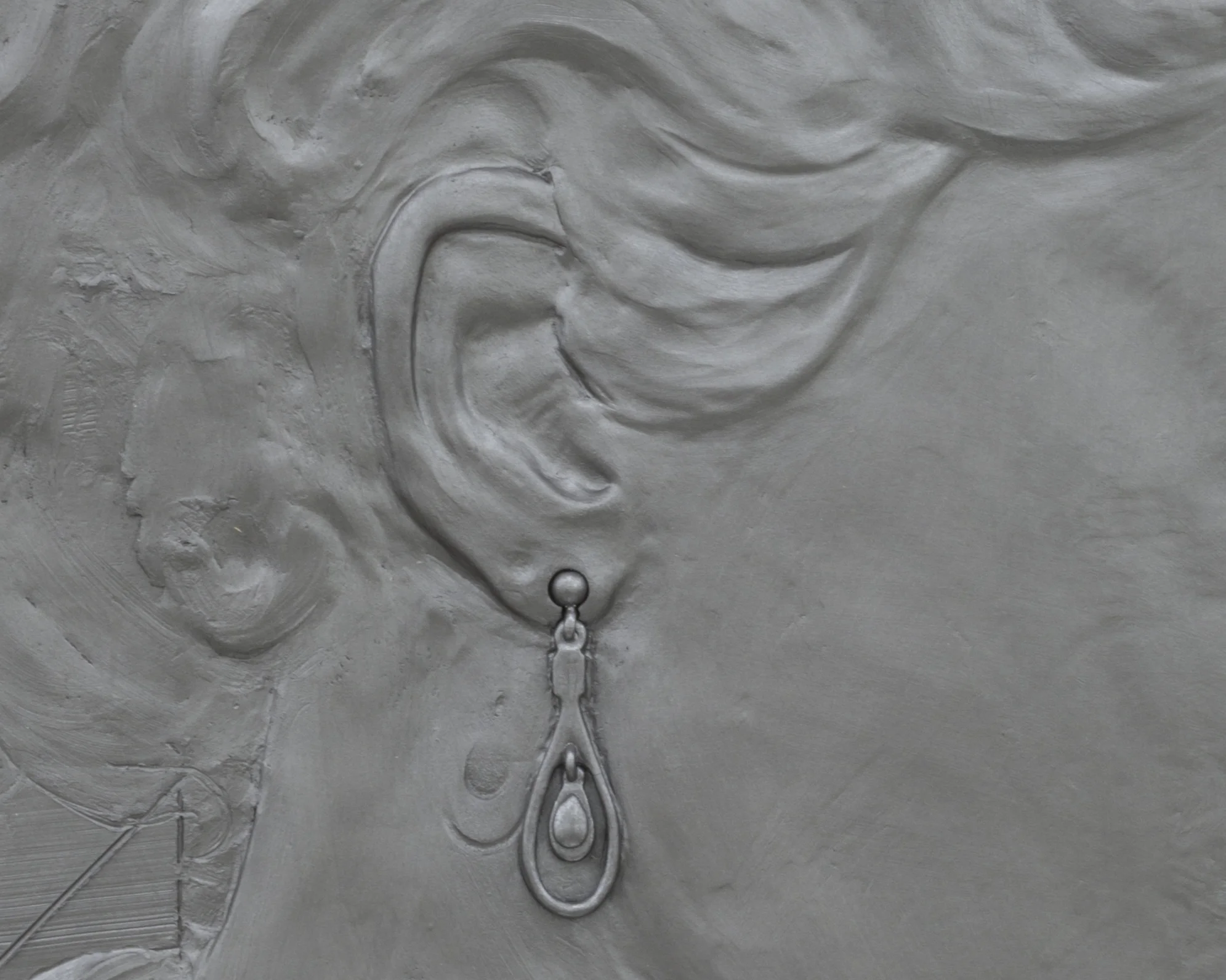 DETAIL Annie , 2014 Acrylic paint, gypsum cement, fiberglass cloth, and wood 22 x 20 x 2 inches