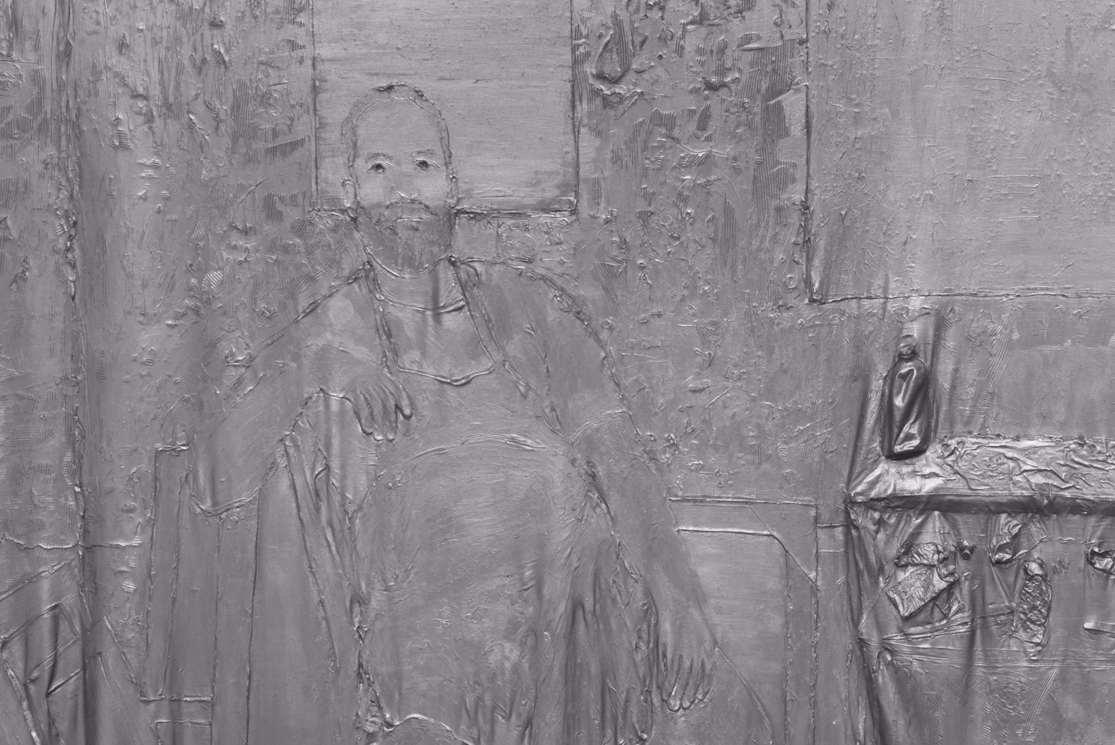 DETAIL Frank in His Studio , 2014 Film of acrylic paint 96 x 144 x 6 inches