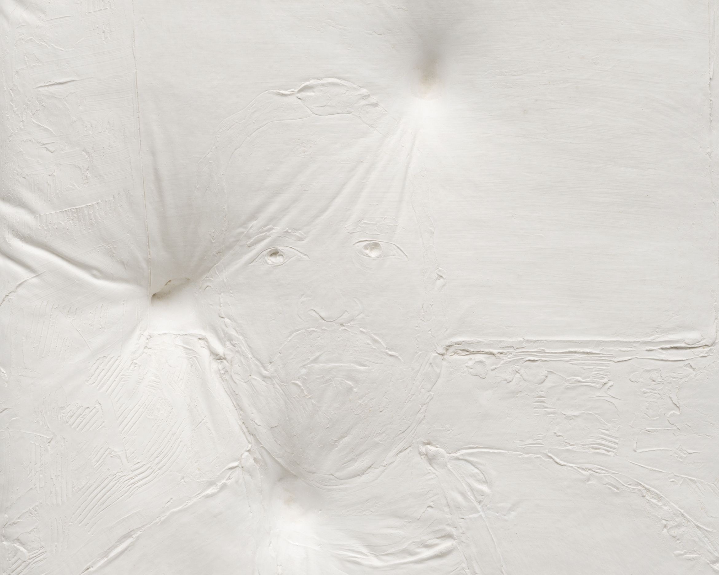  DETAIL  Untitled , 2014 Gypsum cement, fiberglass cloth, wood 34 x 30 x 8 inches 