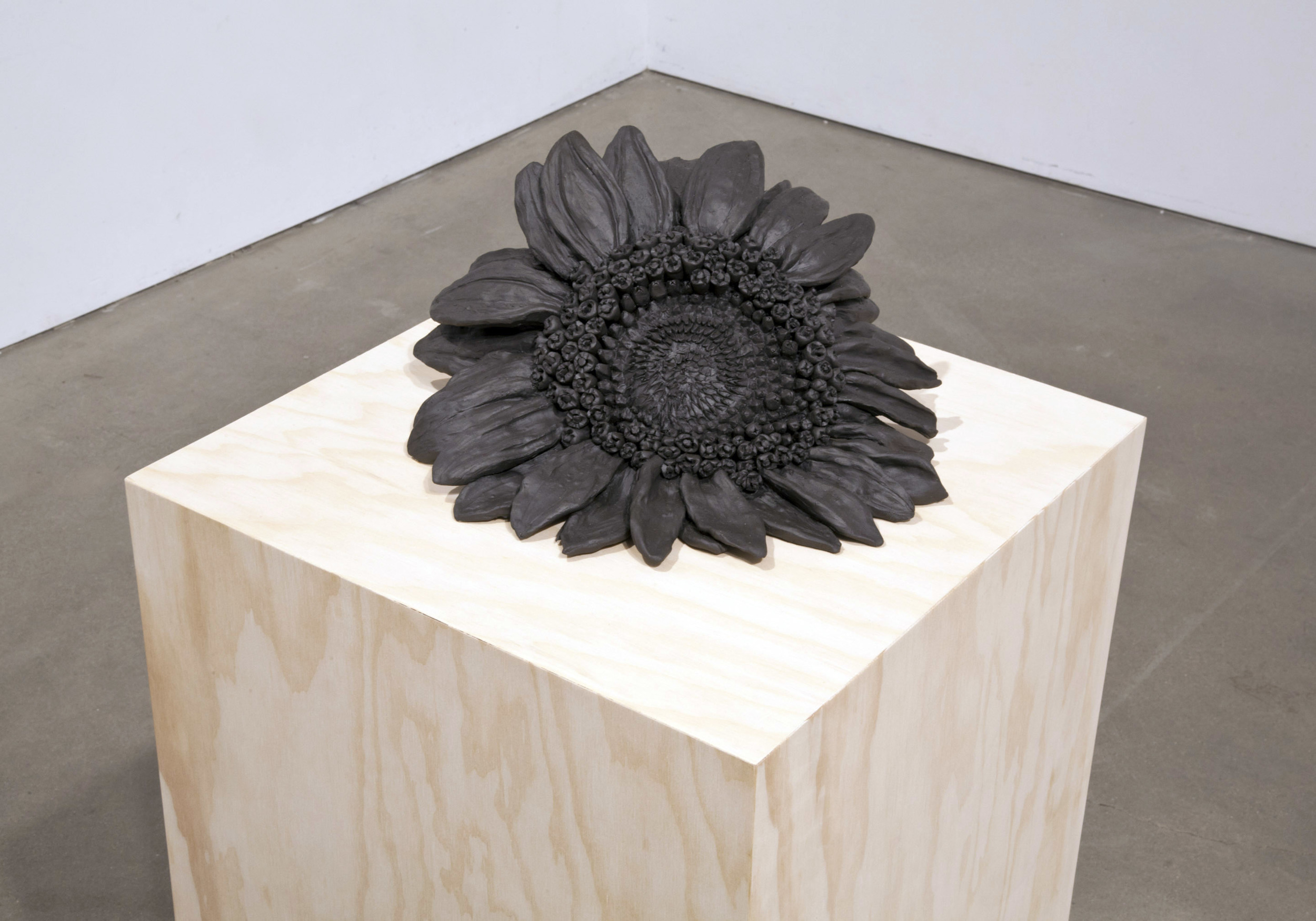  DETAIL  Sunflower , 2013 Stoneware, plywood pedestal 48 x 15 x 15 inches 