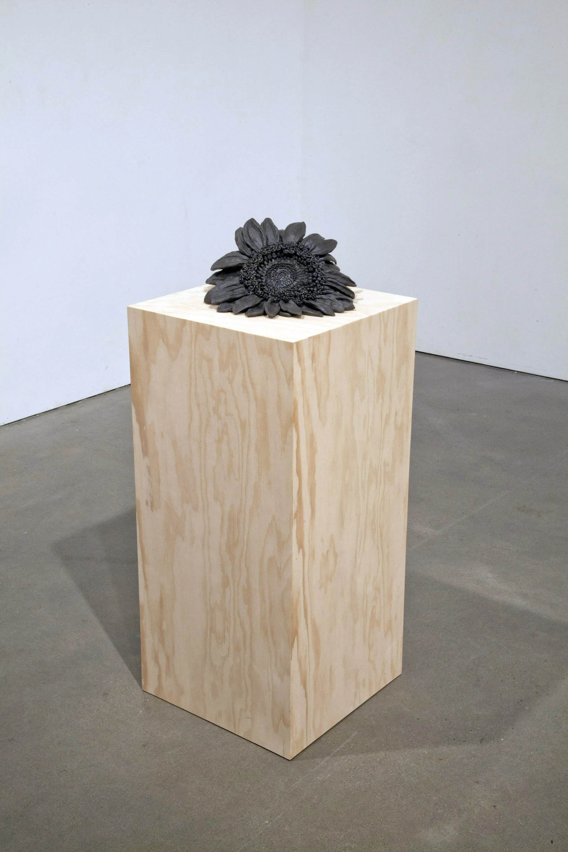 Sunflower , 2013 Stoneware, plywood pedestal 48 x 15 x 15 inches