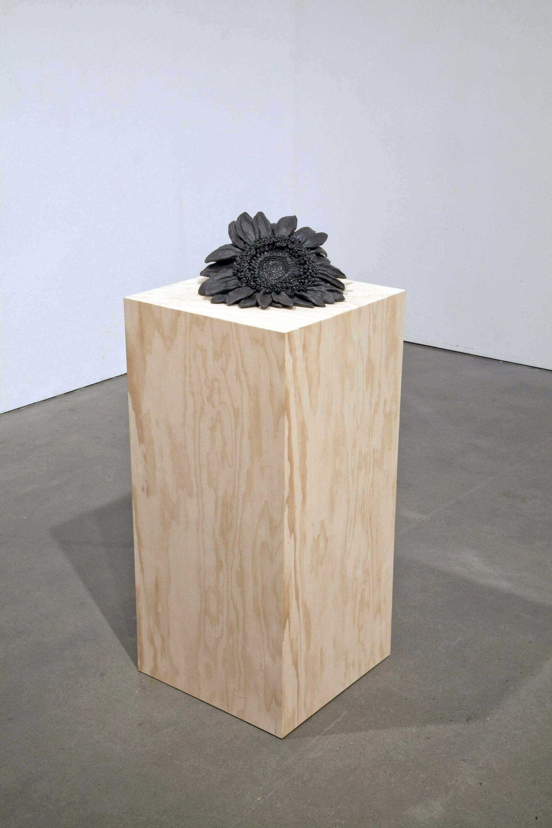   Sunflower , 2013 Stoneware, plywood pedestal 48 x 15 x 15 inches 