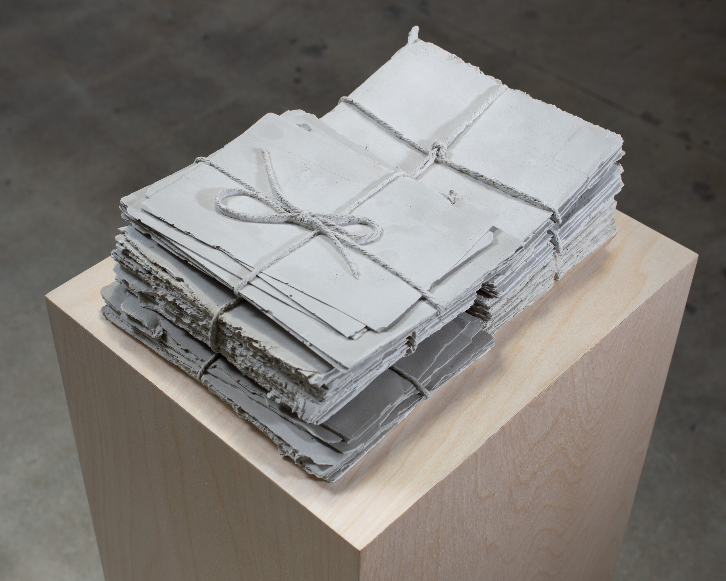   Compile , 2019  Concrete and gypsum cement  9 1/2 x 6 1/2 x 5 inches; installation dimensions variable 