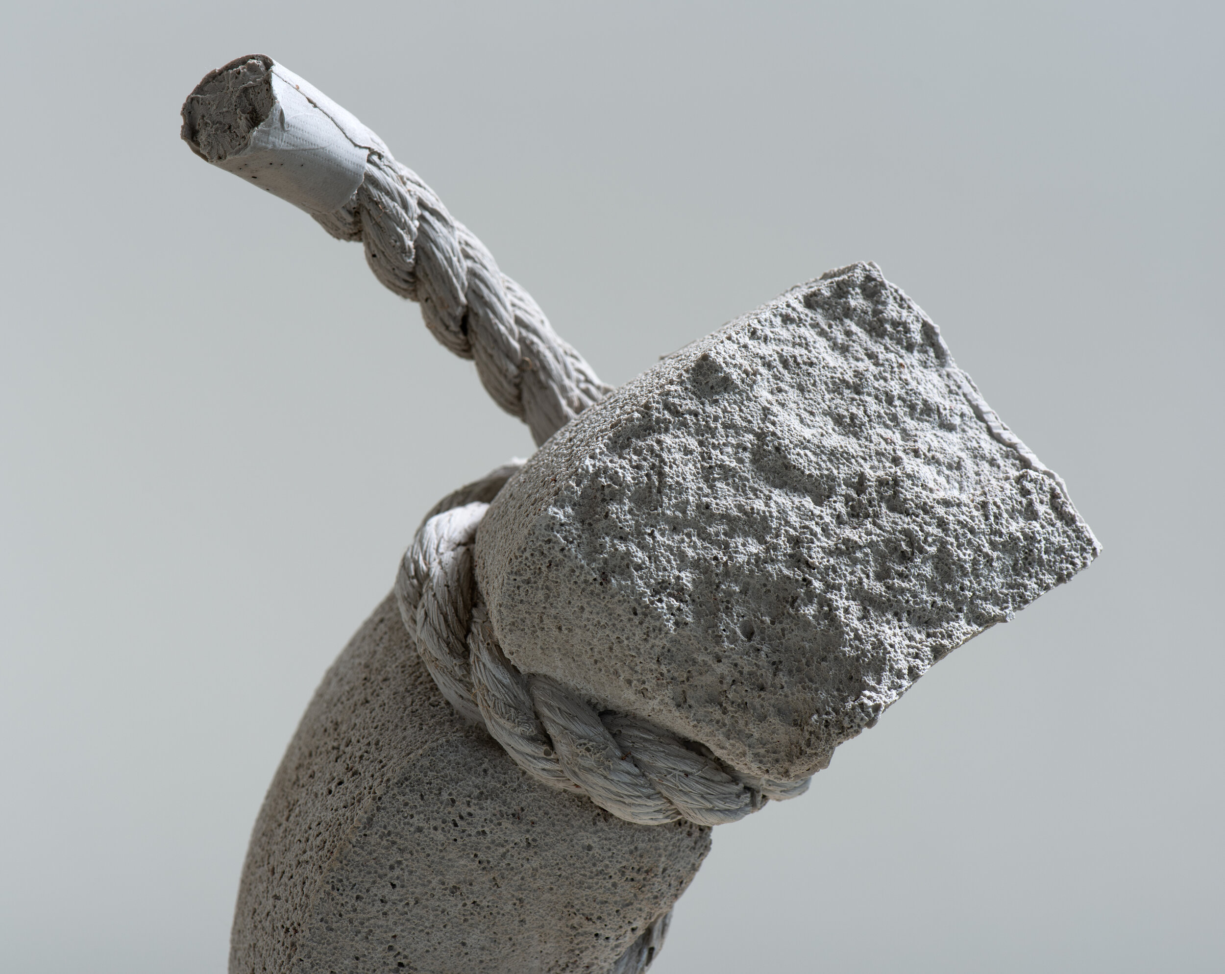   Elastic  (top view), 2019  Gypsum cement  12 x 4 3/4 x 6 1/2 inches 