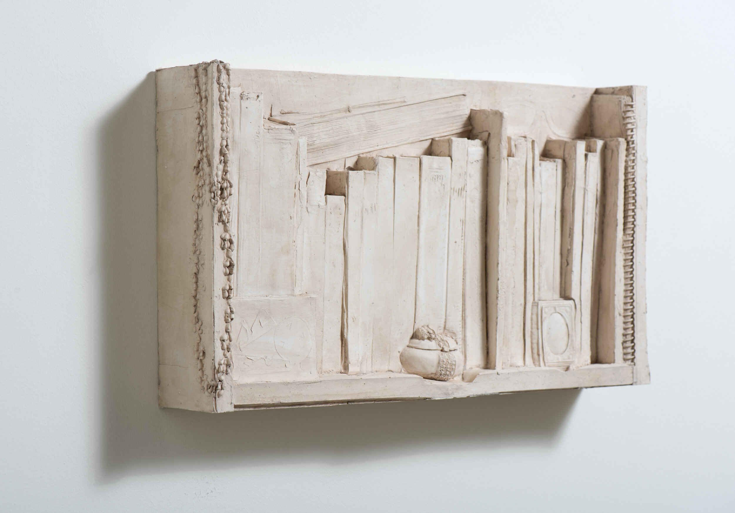   Pressed Shelf , 2019  Gypsum cement  12 x 22 x 3 1/2 inches 