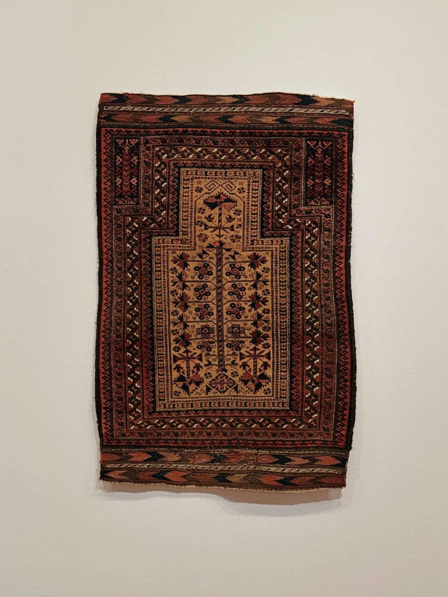 baloch prayer rug, late 19th century &mdash; seen at the de young museum in san francisco earlier this month​​​​​​​​​​​​​​​​