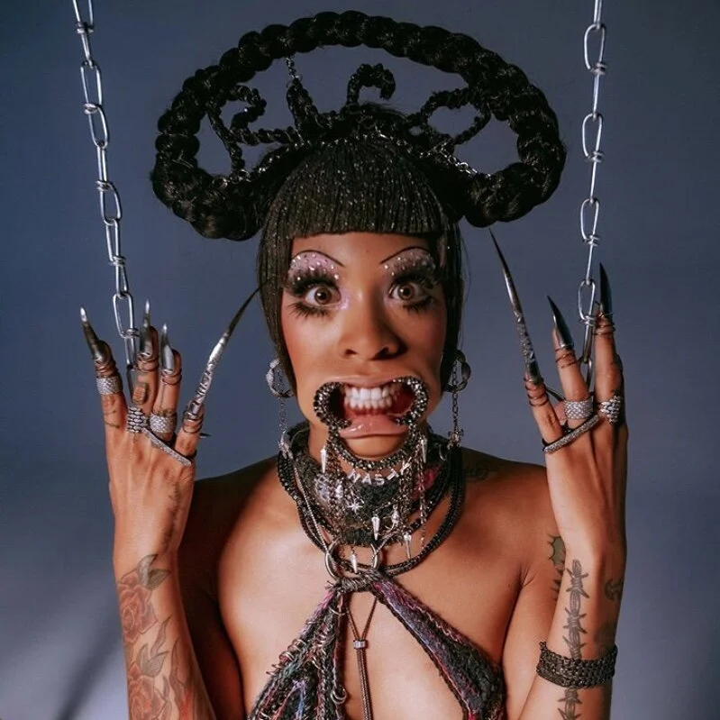 Rico Nasty Nailz Full/Half Set Blackened Sterling Silver Nailz