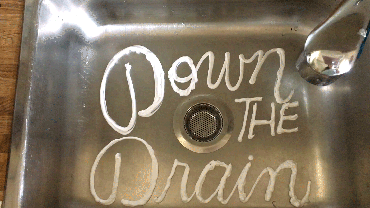 Animated Type Shaving cream, water
