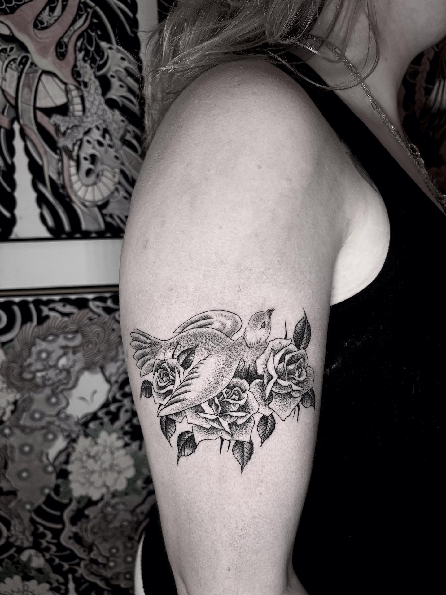 Dove by @levis.ttts
•
Walkins or appointments Sam is always available! Thursday till Monday 5pm till 11pm
•
#sandiego #sandiegotattoo #sandiegotattooartist #gaslampsandiego #socal #superfly #superflytattoo