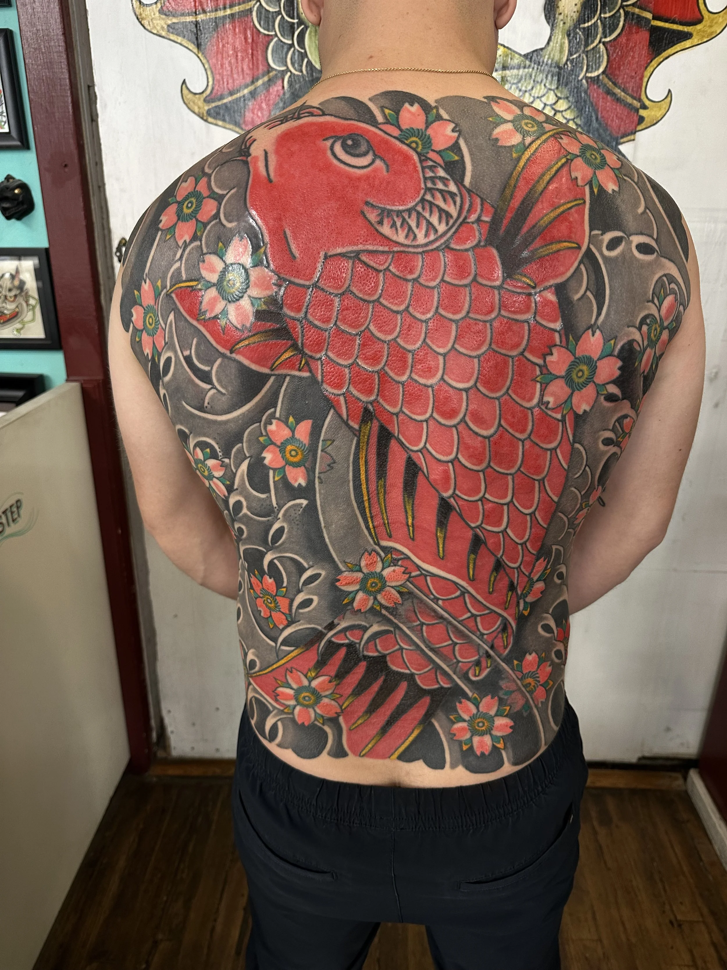 Japanese irezumi back tattoo by Dominic Vasquez at Superfly Tattoo in San Diego, California
