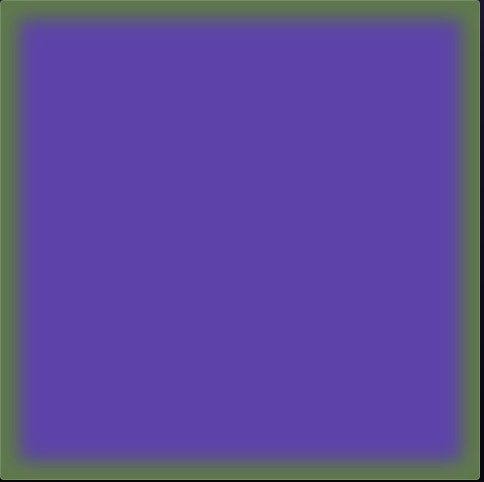 A large square with a purple interior and a dark green border.