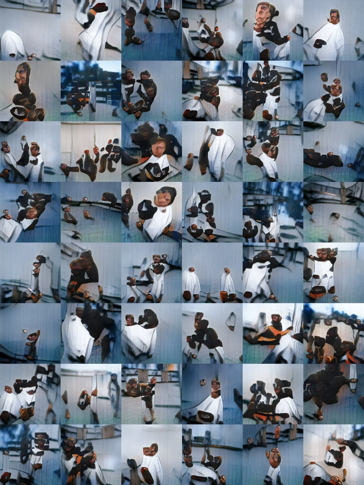 A clarinet player (grid), 2019