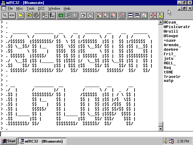 Frame Rate 1995 mIRC screenshot 1.png