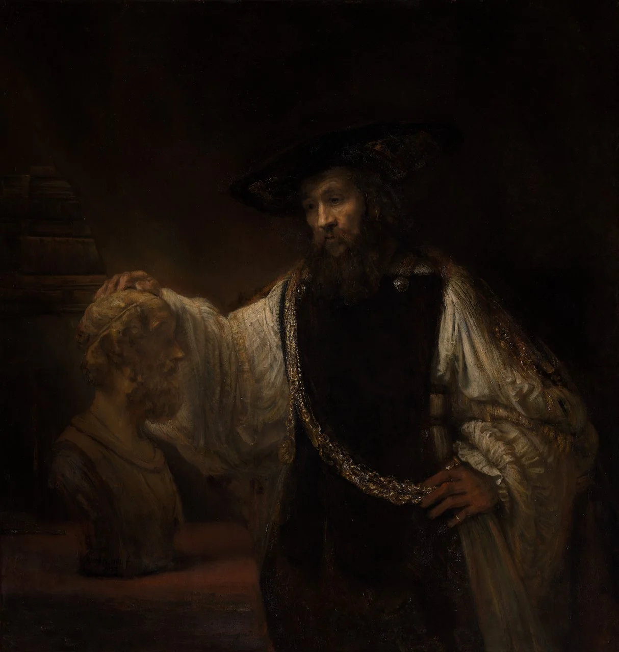 Aristotle with a Bust of Homer, Rembrandt, 1653