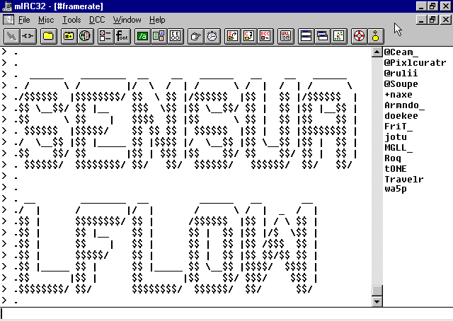 Frame Rate 1995 mIRC screenshot 1.png