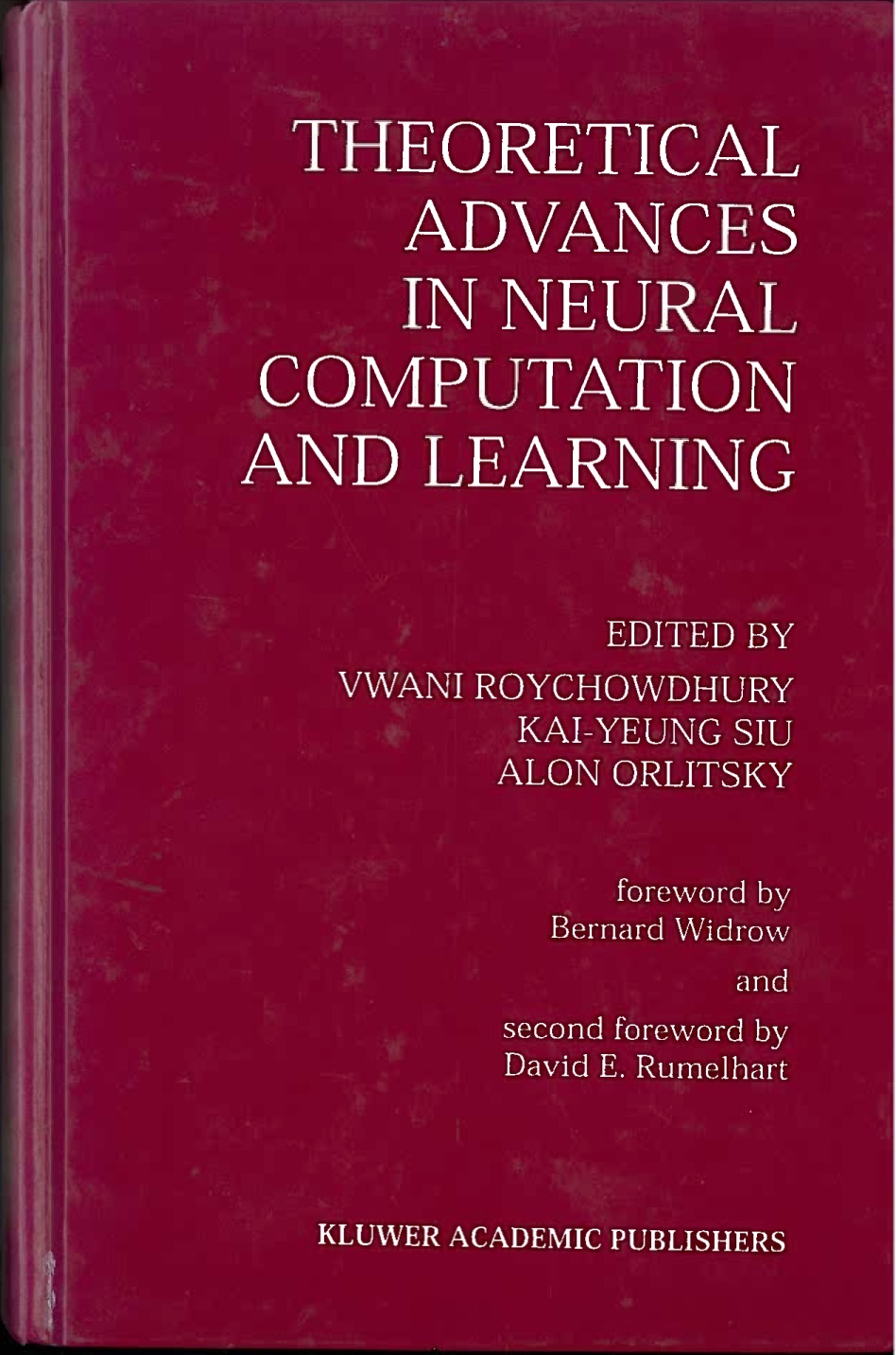 Theoretical Advances In Neural Computation and Learning