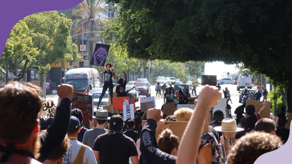 Image taken at the June 4th Black Lives Matter protest in Los Angeles, CA.