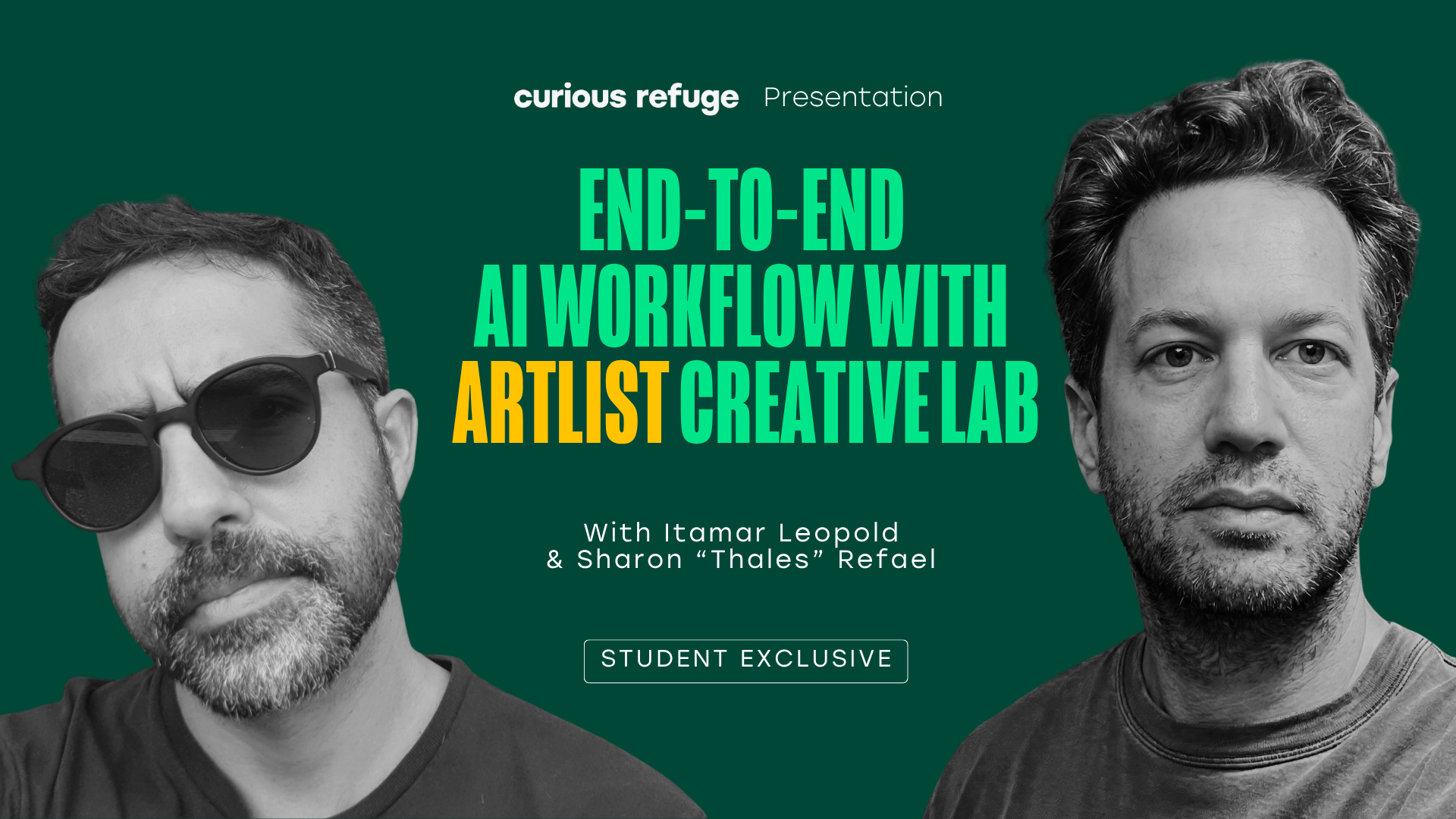 Curious Refuge Workshops: End-to-End AI Workflow with Artlist Creative Lab