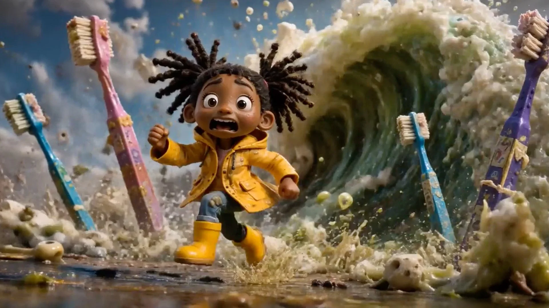 UM MOMMY ... I THINK I FLUSHED MY BROTHER DOWN THE TOILET I An AI Short Animation