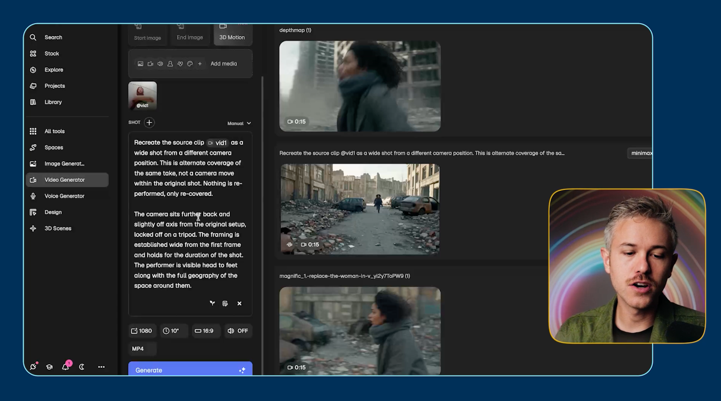 How to Change Camera Angles With AI Video | Tutorial