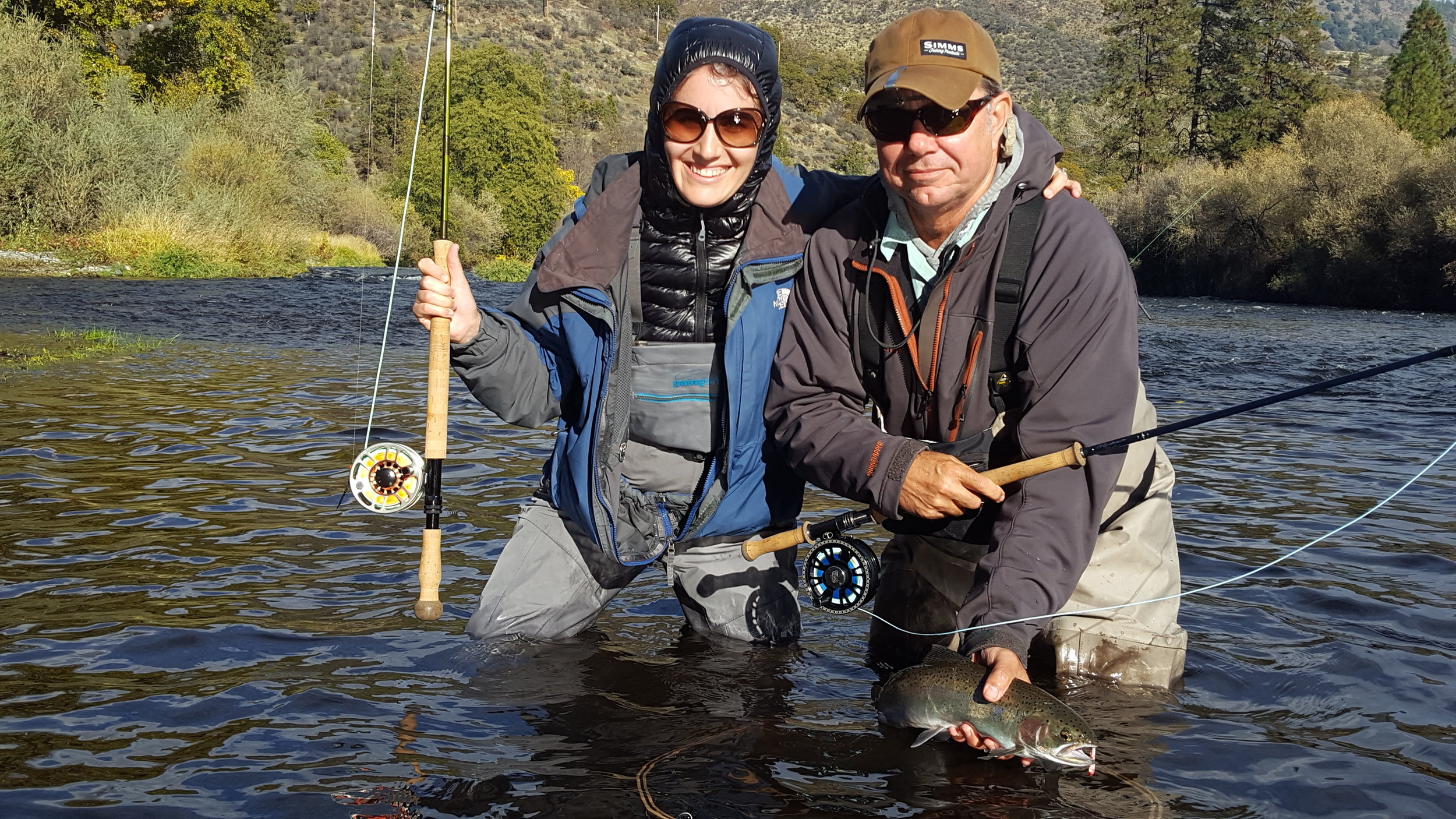 Homer and Kate Shared a few fish on the Klamath