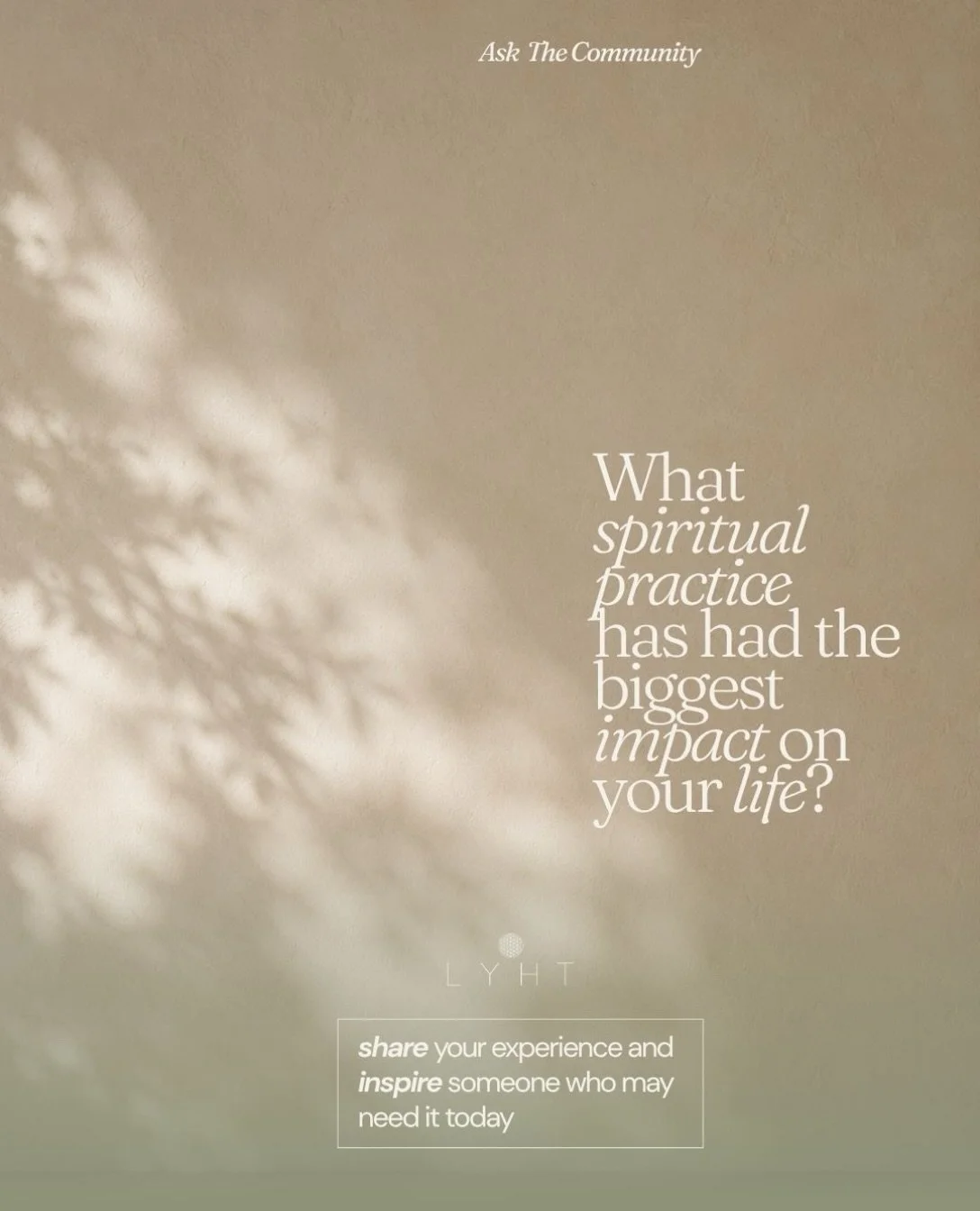 Beautiful souls, I&rsquo;m curious&hellip; 💗

What has made the BIGGEST impact on your spiritual awakening, healing, and personal transformation, and WHY?

🌸 Spiritual Practices &mdash; Meditation, prayer, connecting with your Higher Self

🌿 Embod